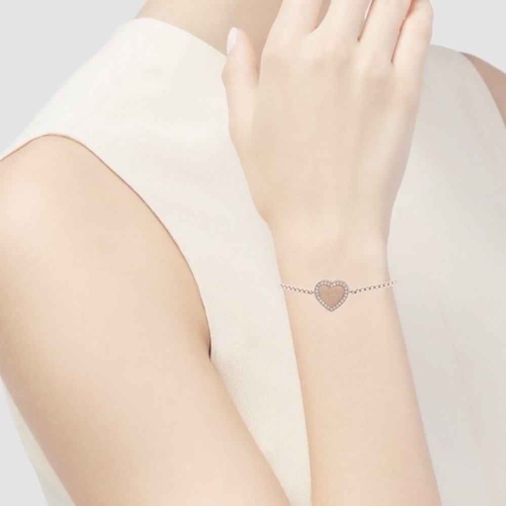 SOLD MICHAEL KORS Rose Gold Heart Slide Bracelet - Picture 3 of 7